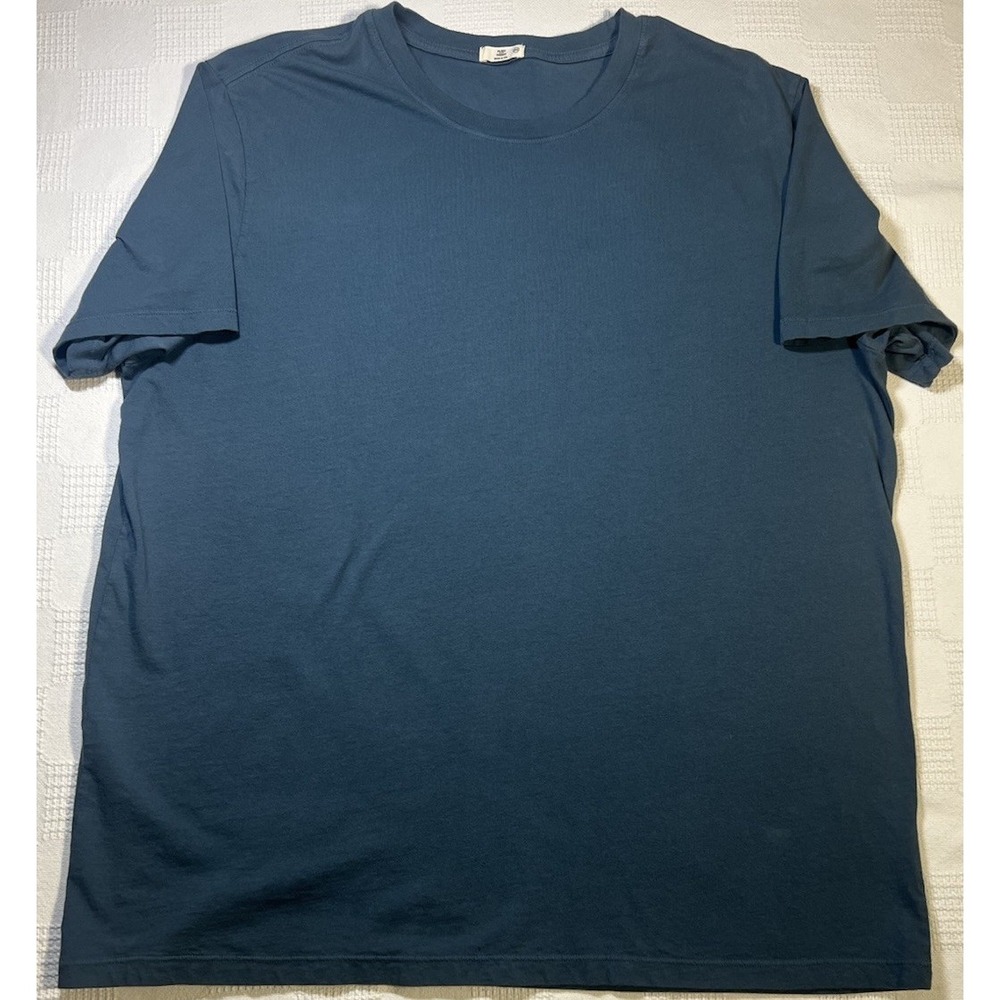 FLINT & TINDER T-SHIRT MEN'S 2XL TEAL BLUE MADE IN THE USA